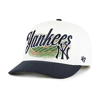 Men's '47 White/Navy New York Yankees Enfield Hitch Adjustable Hat