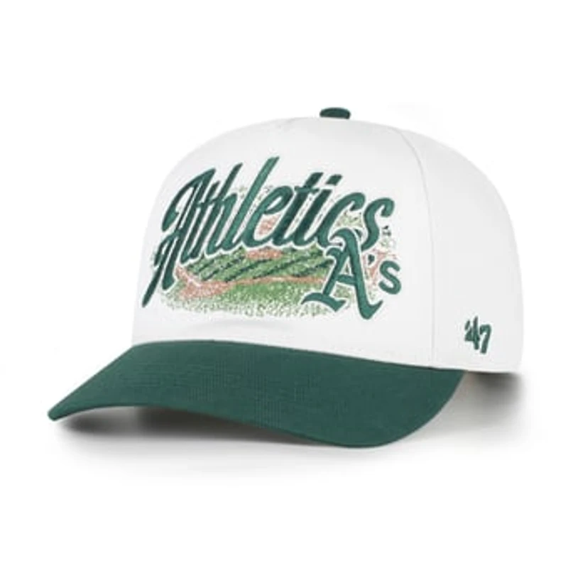 Men's '47 White/Green Athletics Enfield Hitch Adjustable Hat