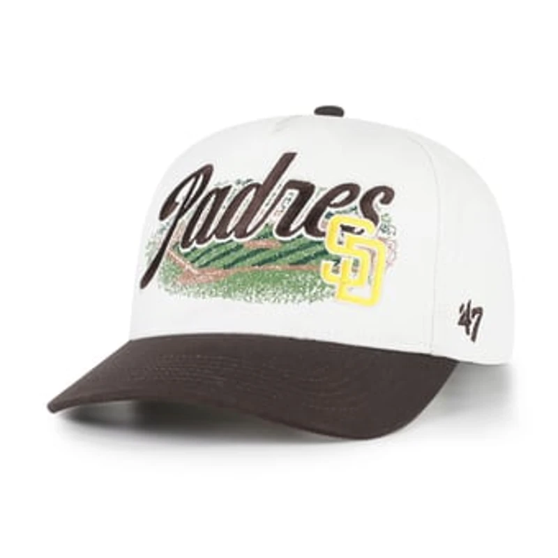 Men's '47 White/Brown San Diego Padres Enfield Hitch Adjustable Hat