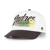 Men's '47 White/Brown San Diego Padres Enfield Hitch Adjustable Hat