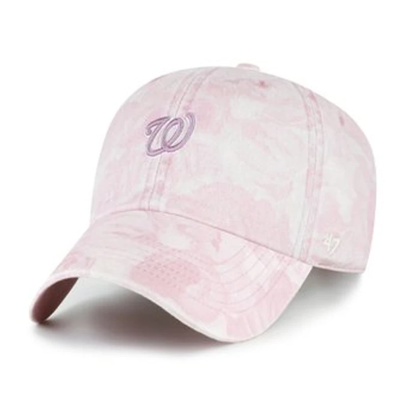 Women's '47 Pink Washington Nationals Gardenia Clean Up Adjustable Hat