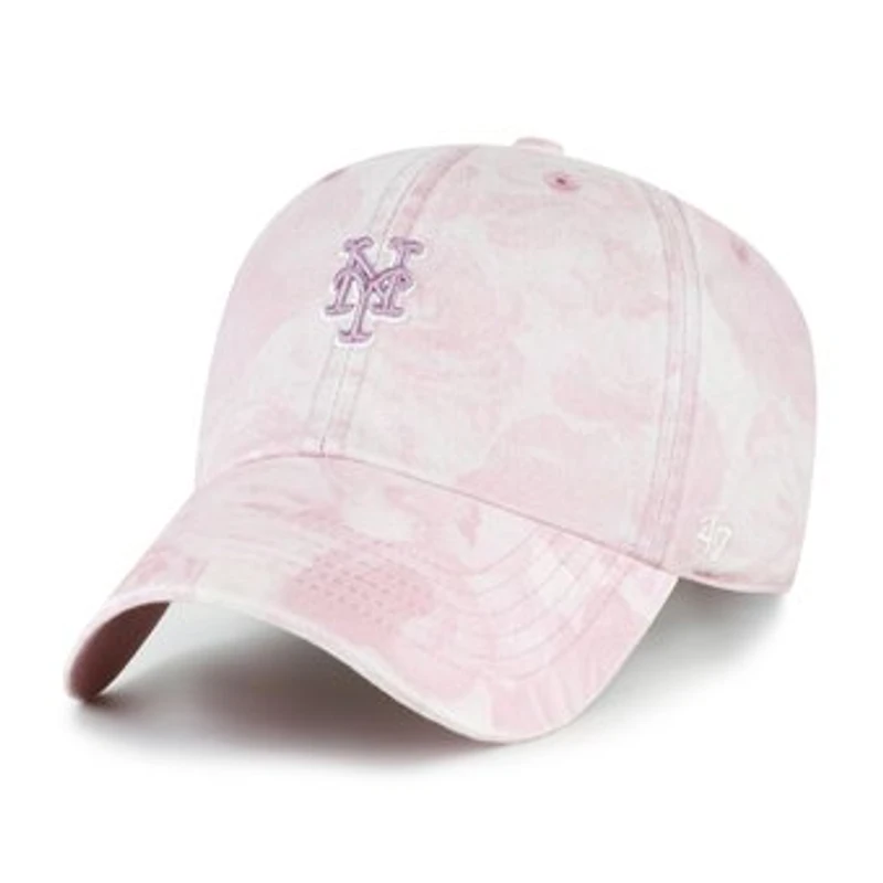 Women's '47 Pink New York Mets Gardenia Clean Up Adjustable Hat