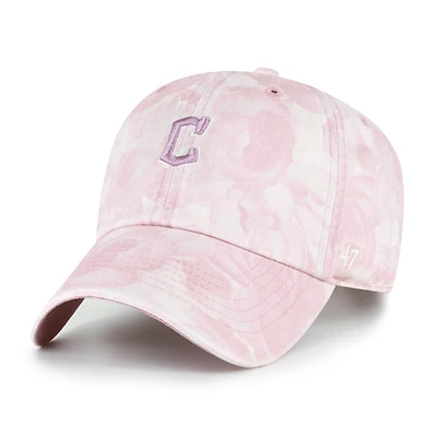 Women's '47 Pink Cleveland Guardians Gardenia Clean Up Adjustable Hat