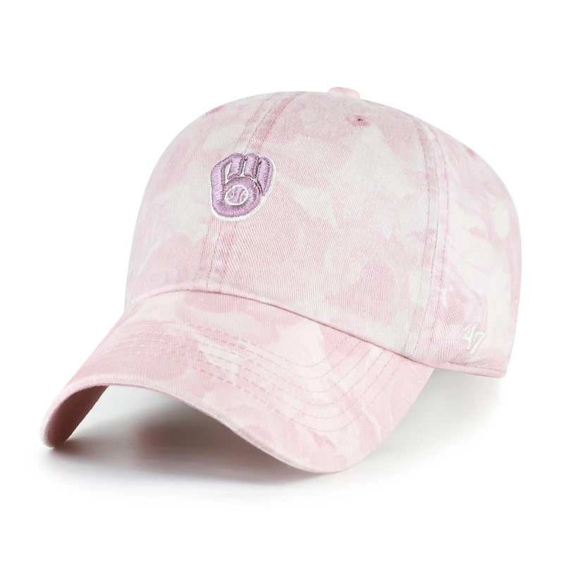 Women's '47 Pink Milwaukee Brewers Gardenia Clean Up Adjustable Hat