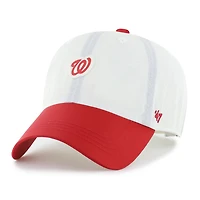 Men's '47 White/Red Washington Nationals Modernia Clean Up Adjustable Hat