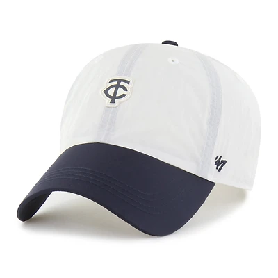 Men's '47 White/Navy Minnesota Twins Modernia Clean Up Adjustable Hat
