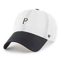 Men's '47 White/Black Pittsburgh Pirates Modernia Clean Up Adjustable Hat