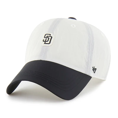 Men's '47 White/Black San Diego Padres Modernia Clean Up Adjustable Hat
