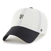 Men's '47 White/Black San Francisco Giants Modernia Clean Up Adjustable Hat