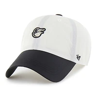 Men's '47 White/Black Baltimore Orioles Modernia Clean Up Adjustable Hat