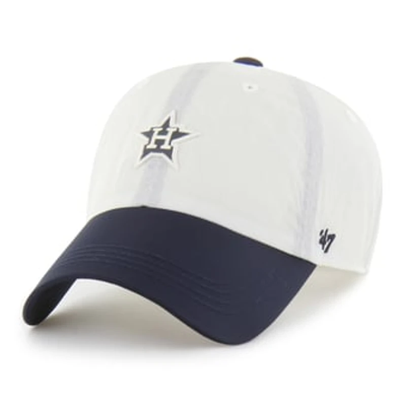 Men's '47 White/Navy Houston Astros Modernia Clean Up Adjustable Hat