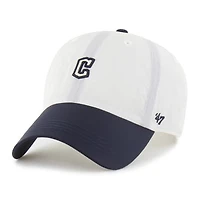 Men's '47 White/Navy Cleveland Guardians Modernia Clean Up Adjustable Hat