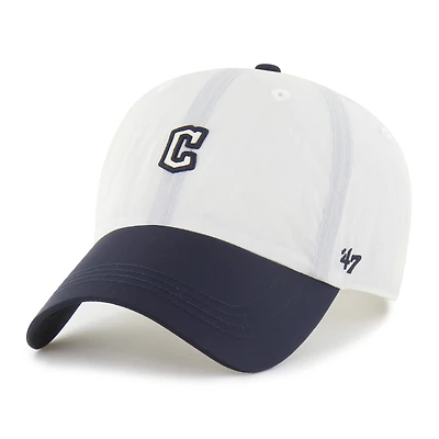 Men's '47 White/Navy Cleveland Guardians Modernia Clean Up Adjustable Hat