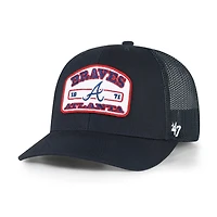 Men's '47  Navy Atlanta Braves Roadway Trucker Adjustable Hat