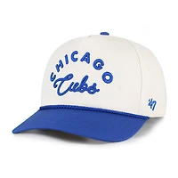Men's '47 Natural/Royal Chicago Cubs Rope Script Hitch Adjustable Hat