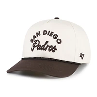 Men's '47 Natural/Brown San Diego Padres Rope Script Hitch Adjustable Hat