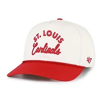 Men's '47 Natural/Red St. Louis Cardinals Rope Script Hitch Adjustable Hat