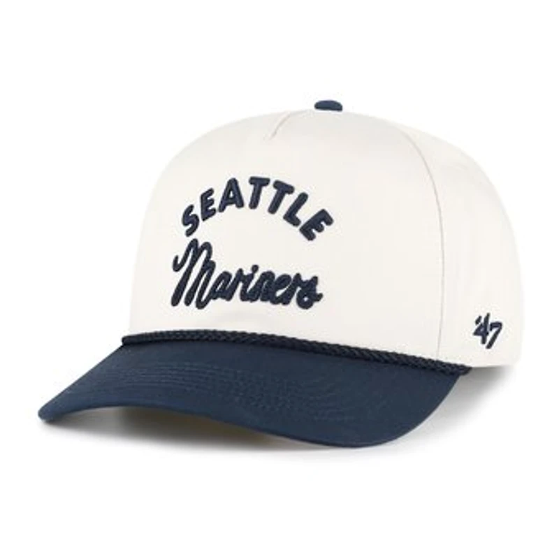Men's '47 Natural/Navy Seattle Mariners Rope Script Hitch Adjustable Hat