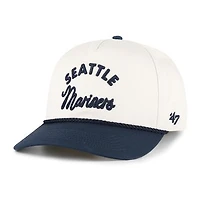 Men's '47 Natural/Navy Seattle Mariners Rope Script Hitch Adjustable Hat