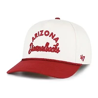 Men's '47 Natural/Red Arizona Diamondbacks Rope Script Hitch Adjustable Hat