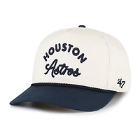 Men's '47 Natural/Navy Houston Astros Rope Script Hitch Adjustable Hat
