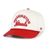 Men's '47 Natural/Red Washington Nationals Rope Script Hitch Adjustable Hat