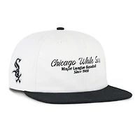 Men's '47 White/Black Chicago White Sox Script Stack Relaxed Captain Snapback