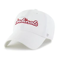 Women's '47 White St. Louis Cardinals Trendy Script Clean Up Adjustable Hat