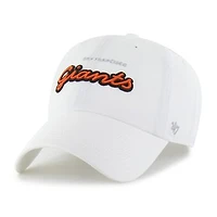 Women's '47 White San Francisco Giants Trendy Script Clean Up Adjustable Hat
