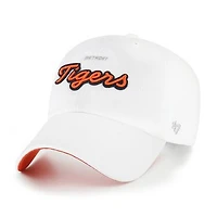 Women's '47 White Detroit Tigers Trendy Script Clean Up Adjustable Hat