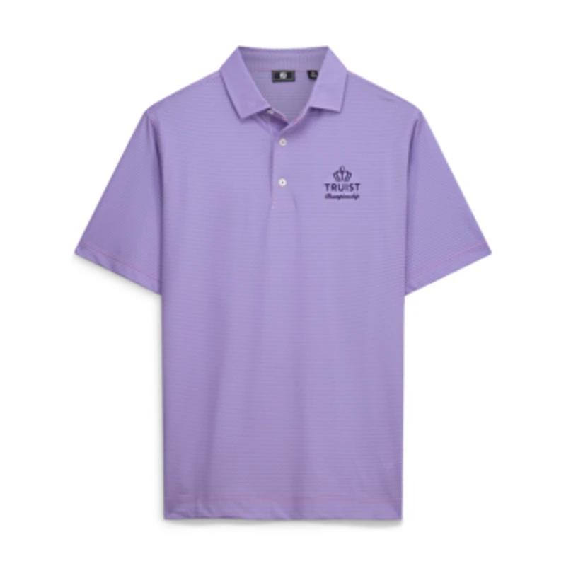 Men's FootJoy  Purple Truist Championship Stellar Print Lisle ProDry Polo