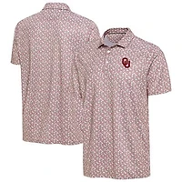 Men's Antigua  Pink Oklahoma Sooners Desert Dry Dogwood Polo