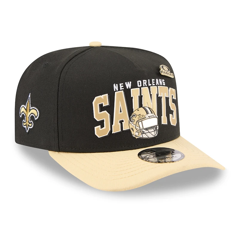 Men's New Era x Oakley Black New Orleans Saints 9FIFTY A-Frame Snapback Hat