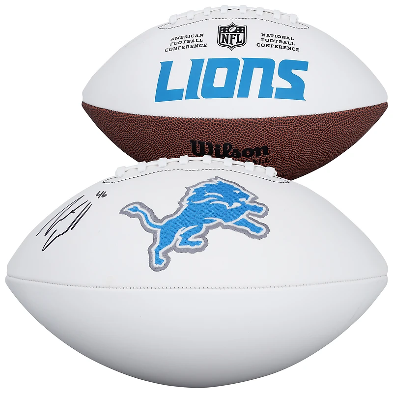 Jack Campbell Detroit Lions Autographed Wilson White Panel Football