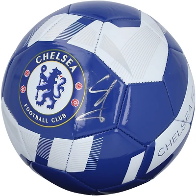 Enzo Fernández Chelsea Autographed Blue Club Logo Soccer Ball
