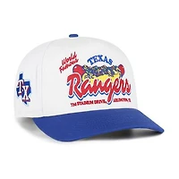 Men's '47 White/Royal Texas Rangers Glizzy Collection Hitch Adjustable Hat