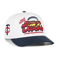 Men's '47 White/Navy Minnesota Twins Glizzy Collection Hitch Adjustable Hat