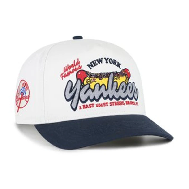 Men's '47 White/Navy New York Yankees Glizzy Collection Hitch Adjustable Hat