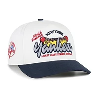 Men's '47 White/Navy New York Yankees Glizzy Collection Hitch Adjustable Hat