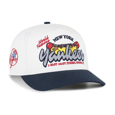 Men's '47 White/Navy New York Yankees Glizzy Collection Hitch Adjustable Hat