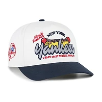 Men's '47 White/Navy New York Yankees Glizzy Collection Hitch Adjustable Hat