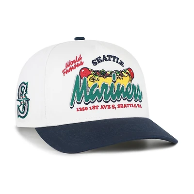 Men's '47 White/Navy Seattle Mariners Glizzy Collection Hitch Adjustable Hat