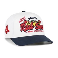 Men's '47 White/Navy Boston Red Sox Glizzy Collection Hitch Adjustable Hat