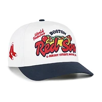 Men's '47 White/Navy Boston Red Sox Glizzy Collection Hitch Adjustable Hat