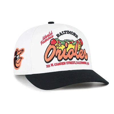 Men's '47 White/Black Baltimore Orioles Glizzy Collection Hitch Adjustable Hat
