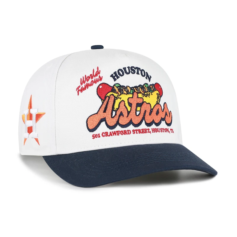 Men's '47 White/Navy Houston Astros Glizzy Collection Hitch Adjustable Hat