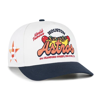 Men's '47 White/Navy Houston Astros Glizzy Collection Hitch Adjustable Hat