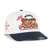 Men's '47 White/Navy Houston Astros Glizzy Collection Hitch Adjustable Hat