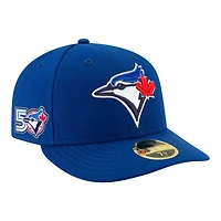 Men's New Era  Royal Toronto Blue Jays 50th Season Side Patch Low Profile 59FIFTY Adjustable Hat