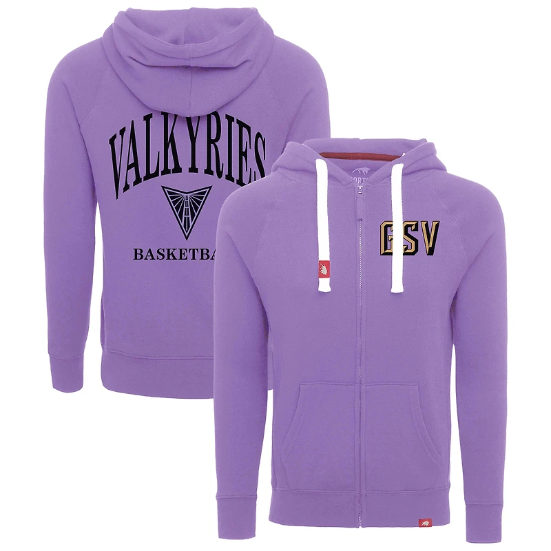 Unisex Sportiqe Violet Golden State Valkyries Heywood Raglan Full-Zip Hoodie